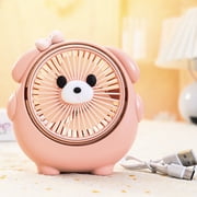 Cute Dog Mini USB Fan, Style D, Portable Desktop Fan with 3 Adjustable Angles, Rechargeable Small Handheld Fan for Home, Office, Bedside