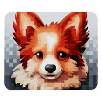 Cute Dog Mouse Pad, Cloth with Rubberized Base