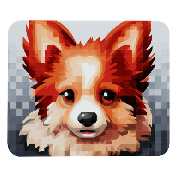 Cute Dog Mouse Pad, Cloth with Rubberized Base