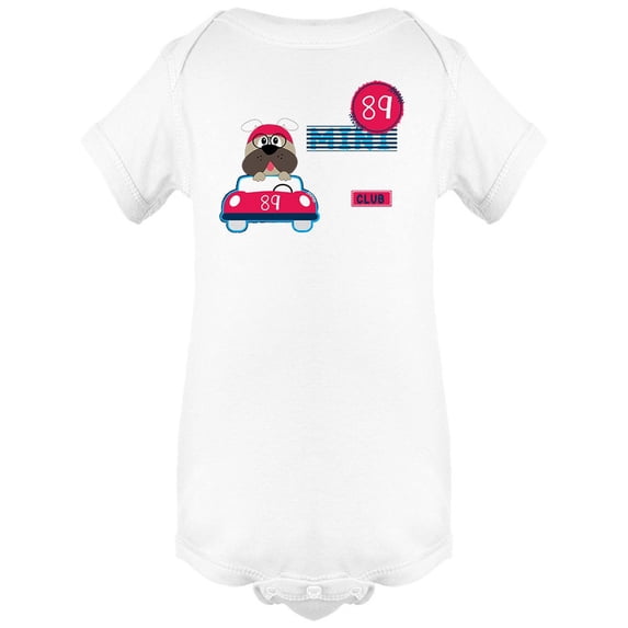 Cute Dog On A Car Bodysuit Infant -Image by Shutterstock, 6 Months