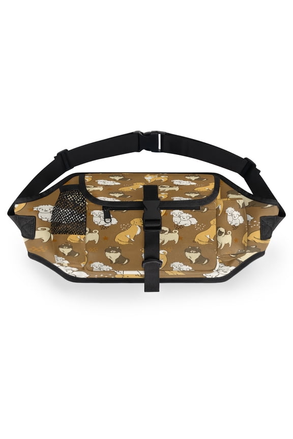 Cute Dog Pattern Pet Walking Fanny Pack