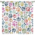 thumbnail image 1 of Cute Dog Paw Curtains,Cartoon Colorful Animal Dog Paw Print Window Treatments for Kids Boys Girls Bedroom Living Room Study Nursery Drapes 2 Panels Set,Total Size 42 x 54 Inch, 1 of 6