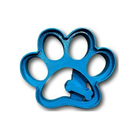 Cute Dog Paw with Bone Imprint Cookie Cutter- Fast Shipping - Sharp Edges - Exceptional Quality