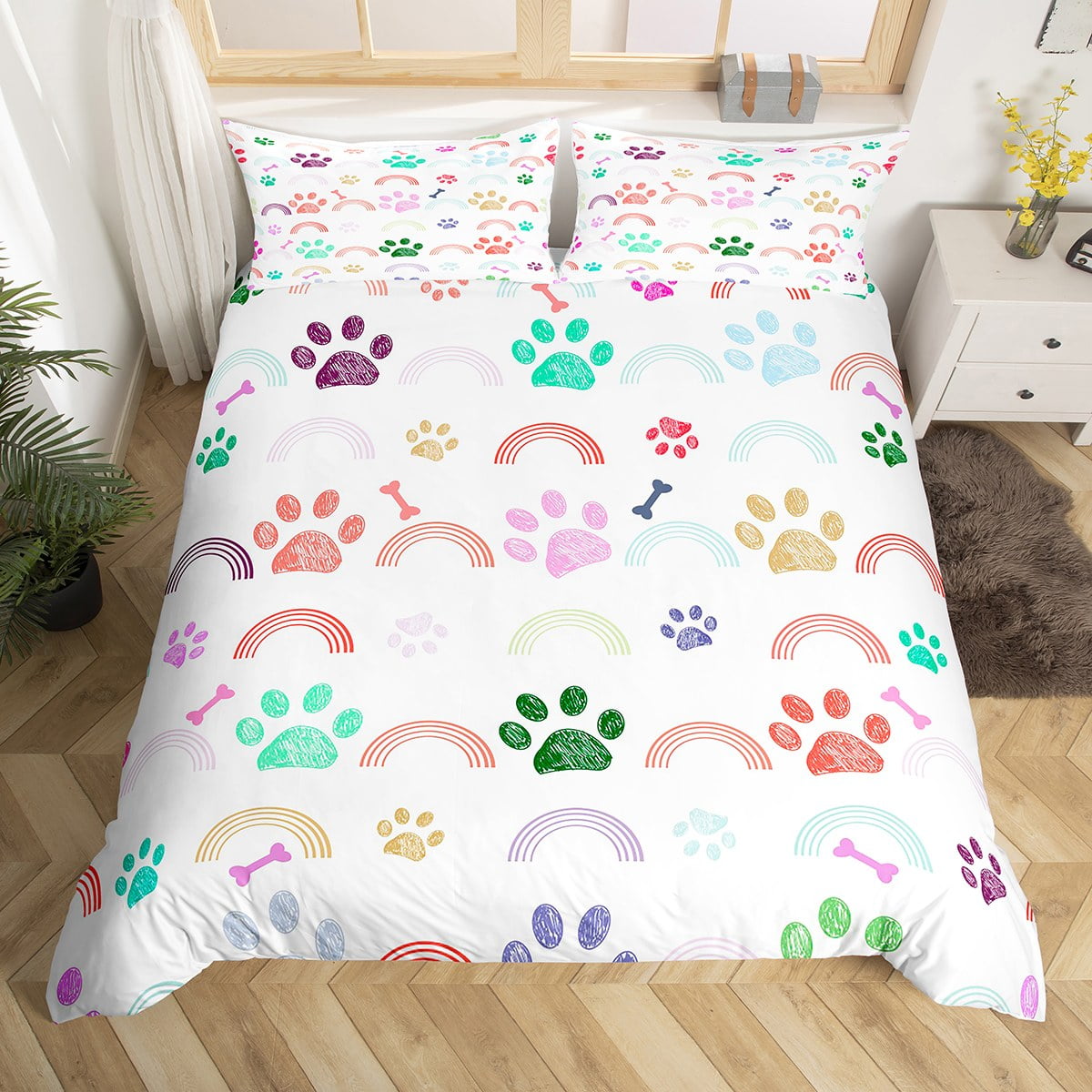 Green/Ecru Cream PAW Patrol Duvet Cover And Pillowcase Set | Laura
