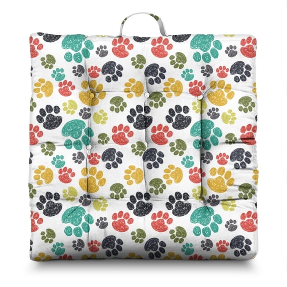 Cute Dog Print Meditation Pillow - Thick & Fluffy Tatami Mat with Sunlight-Activated Expansion