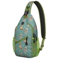 thumbnail image 1 of Cute Dog Print Sling Backpack for Pet Lovers, Paw Print Crossbody Bag with Playful Puppy Design, Lightweight Travel Hiking Daypack, 1 of 6