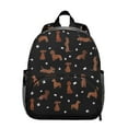 thumbnail image 1 of Cute Dog Print Travel Backpack with Bone Pattern, Lightweight and Compact School Bag for Daily Use, 1 of 6