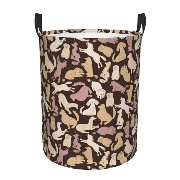 Cute Dog Puppy funny Laundry Basket, Laundry Hamper Waterproof Laundry Bag Clothes Hamper Laundry Bin with Handles for Bedroom, Living Room, Kids Room-#