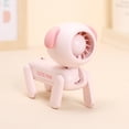 thumbnail image 1 of Cute Dog-Shaped Portable Mini Fan with Phone Stand Function, Handheld Desktop Cooling Fan with Strong Wind Output, Compact Personal Fan for Home, Office, and Travel Use, 1 of 7