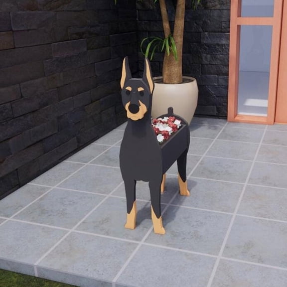 Cute Dog Shaped Succulent Planter, Cartoon Animal Flower Pot, Drainage Design Garden Decor Pot, Detachable Home Desktop Plant Container, Lovely Pet Lover Gardening Gift Pot, Patio Landscape Ornament