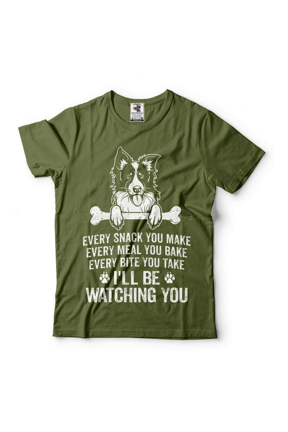 Cute Dog Shirt Dog Owner Gift Funny Dog Shirt I'll Be Watching You Shirt Dog Mom Shirt Dog Dad Gifts (X-Large Military Green)