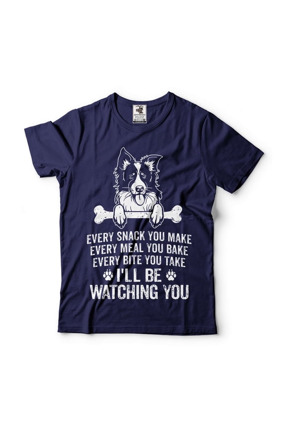 Cute Dog Shirt Dog Owner Gift Funny Dog Shirt I'll Be Watching You Shirt Dog Mom Shirt Dog Dad Gifts (XX-Large Navy Blue)