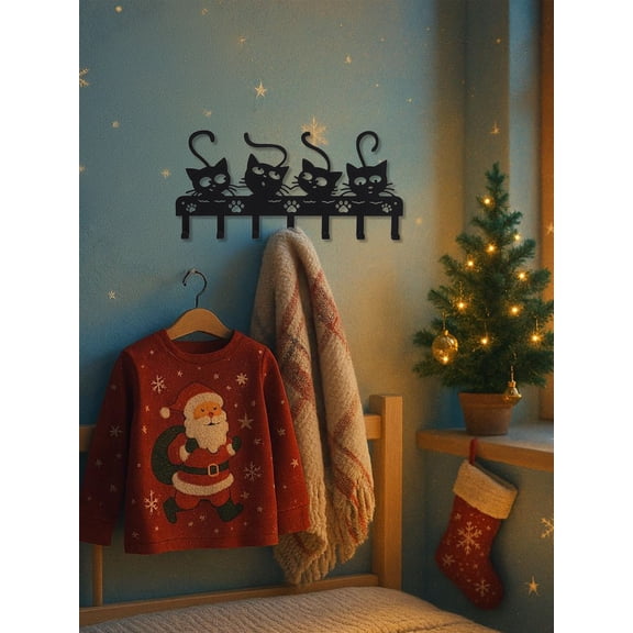 Cute Dog Silhouette Garden Stake - Durable Metal Yard Art with Solid Wood Stake for Outdoor Home Patio Lawn Decor, Whimsical Animal Ground Insert