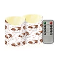 thumbnail image 1 of Cute Dog Star Love Pattern Flameless Candles 2 PCS with Remote Realistic Moving Flame LED Tapered Pillar Set for Home Decor, 1 of 7