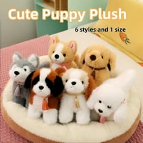 Cute Dog Stuffed Animal Doll - Soft Plush Corgi/Husky Puppy Stuffed Doll Holiday Party Birthday Gift