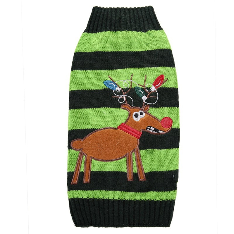 Cute Dog Sweater Pet Clothes Funny Ugly Puppy Turtleneck Sweater Holiday Costumes Warm Kitten