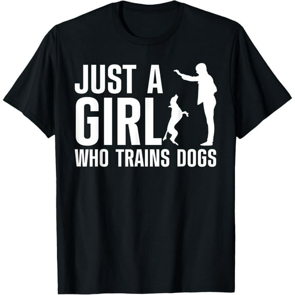 Cute Dog Trainer For Women Girls Training Dog Lover Owner T-ShirtMen and women, Black T-shirt, size: Extra large