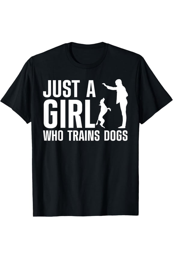 Cute Dog Trainer For Women Girls Training Dog Lover Owner Funny Creative Graphic T-Shirt