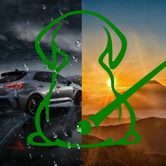 Cute Dog Wiper Decal for Car Rear Window, Silhouette Sticker Moves with Wiper Blade, Waterproof Car Accessory for Back Windshield Decoration(Green)