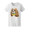 thumbnail image 1 of Cute Dog With Glasses And Card Tee Women's -Image by Shutterstock, 1 of 1