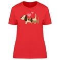thumbnail image 1 of Cute Dog With Hearts

 Love T-Shirt Women -Image by Shutterstock, Female Medium, 1 of 2