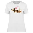 thumbnail image 1 of Cute Dog With Hearts

 Love T-Shirt Women -Image by Shutterstock, Female x-Large, 1 of 2