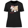 thumbnail image 1 of Cute Dog With Pink Bowtie T-Shirt Women -Image by Shutterstock, Female Small, 1 of 2
