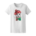 thumbnail image 1 of Cute Dog With Pink Knitted Beret T-Shirt Women -Image by Shutterstock, Female XX-Large, 1 of 2