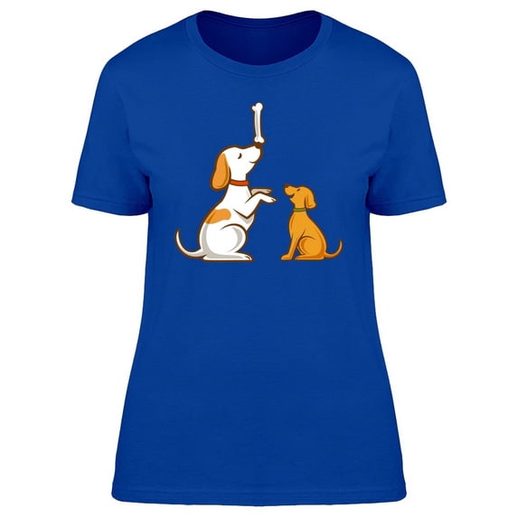 Cute Doga Playing With A Bone T-Shirt Women -Image by Shutterstock, Female Small