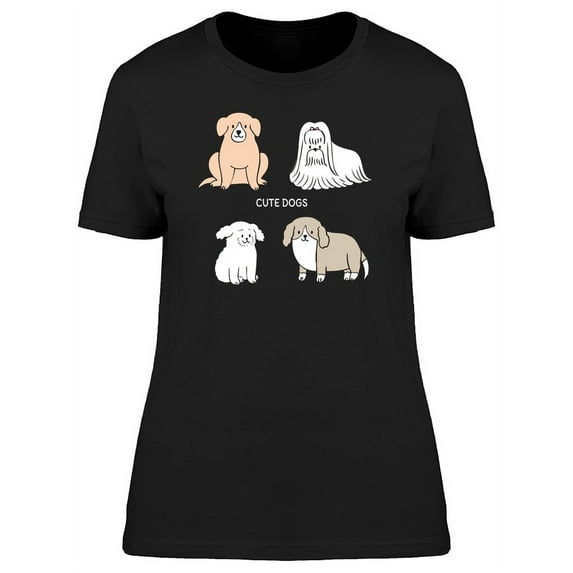 Cute Dogs 4 Doodles T-Shirt Women -Image by Shutterstock, Female XX-Large