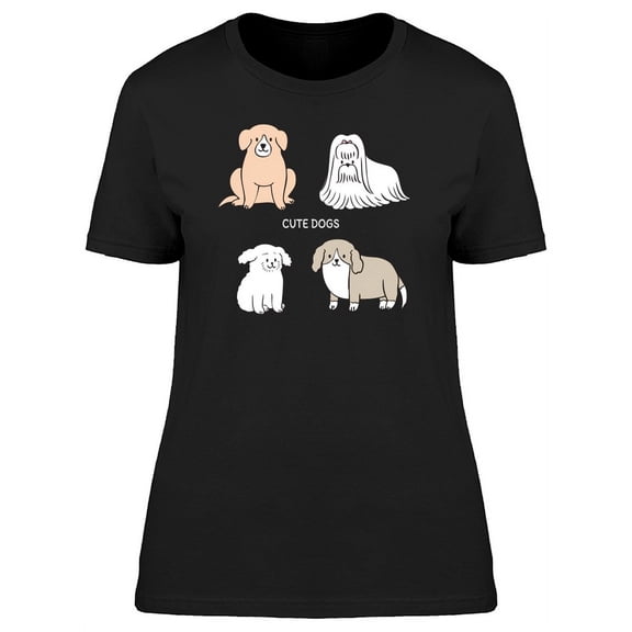 Cute Dogs 4 Doodles T-Shirt Women -Image by Shutterstock, Female x-Large