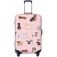 thumbnail image 1 of Cute Dogs Animals Luggage Suitcase Covers Elastic Washable Cartoon Pets Luggage Protector Travel Suitcase Protective Cover For Kid And Adult, L (Fit 25-29 Inch Luggage), 1 of 6