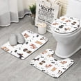 thumbnail image 1 of Cute Dogs Bathroom Rugs Sets 3 Piece,Toilet Cover Set,Absorbent Non Slip Bathroom Mats Sets with U-Shaped Contour Rug Toilet Rug Set, 1 of 5