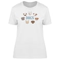 thumbnail image 1 of Cute Dogs Doodles Cartoon T-Shirt Women -Image by Shutterstock, Female Large, 1 of 2
