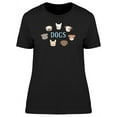 thumbnail image 1 of Cute Dogs Doodles Cartoon T-Shirt Women -Image by Shutterstock, Female Medium, 1 of 2