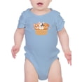 thumbnail image 1 of Cute Dogs In Basket Bodysuit Infant -Image by Shutterstock,  Newborn, 1 of 4