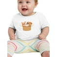 thumbnail image 1 of Cute Dogs In Basket T-Shirt Infant -Image by Shutterstock,  6 Months, 1 of 4