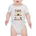 thumbnail image 1 of Cute Dogs On Shelves Bodysuit Infant -Image by Shutterstock,  6 Months, 1 of 4