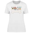 thumbnail image 1 of Cute Dogs Party And Big Bone T-Shirt Women -Image by Shutterstock, Female Large, 1 of 2