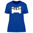 thumbnail image 1 of Cute Dogs Party And Big Bone T-Shirt Women -Image by Shutterstock, Female Small, 1 of 2