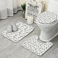 thumbnail image 1 of Cute Dogs Pattern Bathroom Rugs Sets 3 Piece,Toilet Cover Set,Absorbent Non Slip Bathroom Mats Sets with U-Shaped Contour Rug Toilet Rug Set, 1 of 5