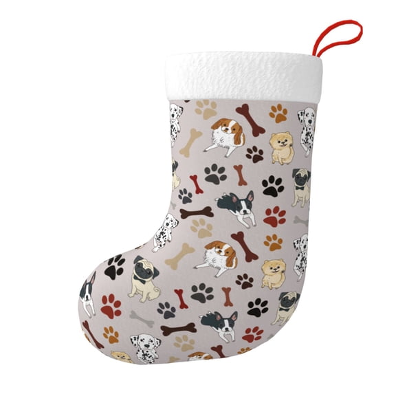 Cute Dogs Paw Bone Pattern Christmas Stockings 18 Ince ,Gifts Stocking Family Party Decorations For Holiday Tree Decor