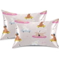 thumbnail image 1 of Cute Dogs Silky Satin Pillowcase, Luxury Soft Pillow Case for Hair and Skin, Standard Size Slip Cooling Pillow Covers with Envelope Closure, 20x30in Home Decor Gifts, 1 of 7