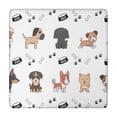thumbnail image 1 of Cute Dogs Square Fitted Tablecloth with Elastic Edge,Square Table Cover,Washable Elastic Table Cover for Home Kitchen Party Decor 34"x34", 1 of 6