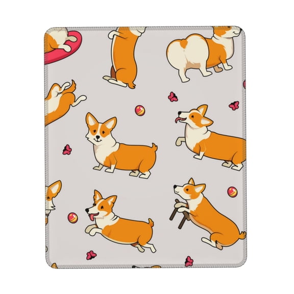 Cute Dogs Welsh Corgi Gaming Mouse Pad 8.3 x 10.3 in Rectangle Computer Mousepad Mat Non-Slip Rubber Base for Office Laptop PC