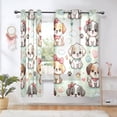 thumbnail image 1 of Cute Dogs and Claws Blackout Curtains Thermal Insulation 63 inch Grommet for Bedroom Living Room Bathroom Kitchen Windows 2 Pack, 1 of 6