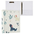 thumbnail image 1 of Cute Dogs and Leaves 3 Ring Binders 1.5 inch Hardcover File Folders with Interior Pockets A4 Size Organizer for School Office Hospital, 1 of 7