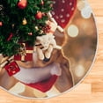 thumbnail image 1 of Cute Dogs with Christmas Scarf Hat Christmas Tree Skirt Opening Design Floor Mat Holiday Decor 35 inch, 1 of 6