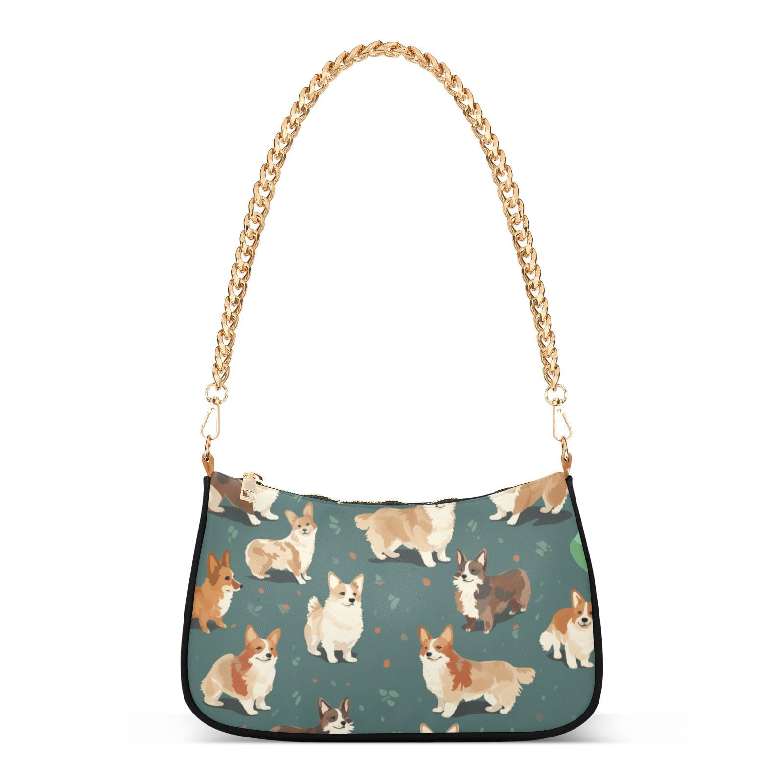 Cute DogsWomen Small Shoulder Bag Crossbody Tote Hobo Bags Purse Clutch Handbags with Chain Strap for Women