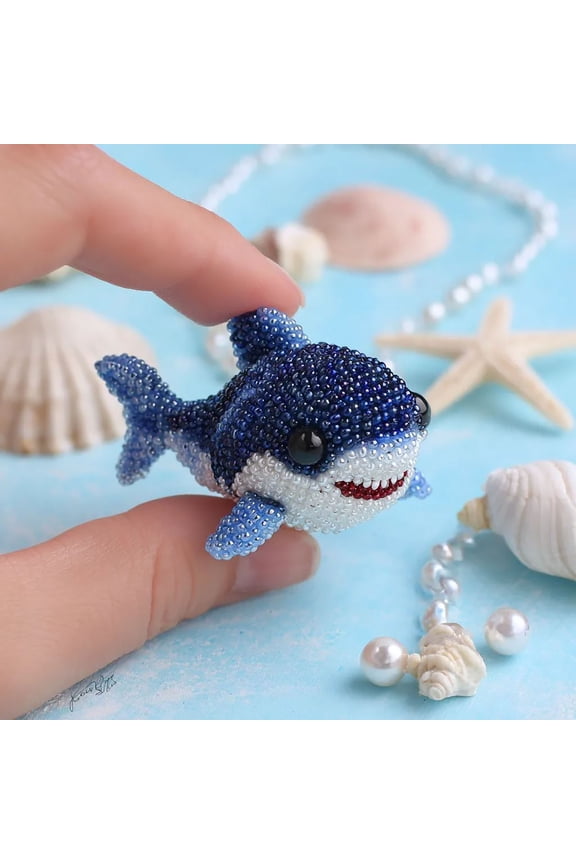 Cute Dolphin Bead Embroidery Kit, Professional Bead Kits, Multipurpose Handcraft Set for Crafts and Small Bag Charm DIY Production for Adult Crafters